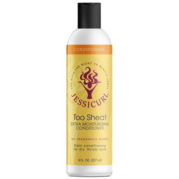 Jessicurl, Après-shampoing hydratant Too Shea pour les cheveux texturés sec, 237 ml sans parfum