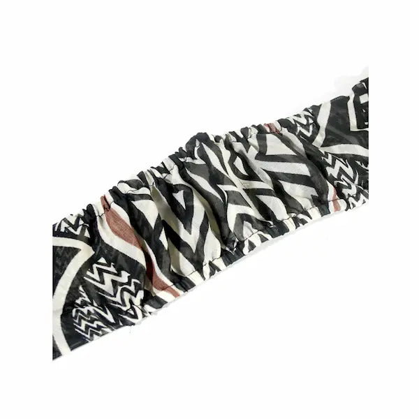 serre-tête en tissu bandeau extensible imprimé mousseline