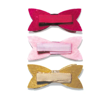 Lot De 10 Barrettes à Cheveux Pour Bébé/Fille - Noeuds Papillon Pailletés - Pinces Crocodile Antidérapantes - Cadeau