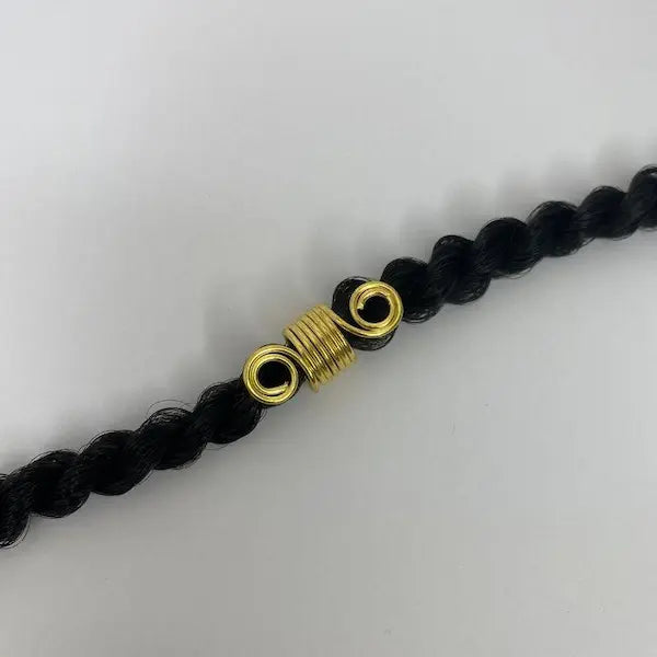 Bijoux de cheveux dorés à poser pour nattes, locks, vanilles, tresses ou box braids