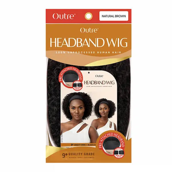Perruque Bandeau Cheveux Humains grade 9+ Outre Headband Wig