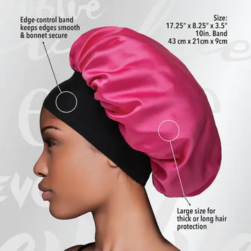 Bonnet de cheveux en soie douce avec large bande confortable