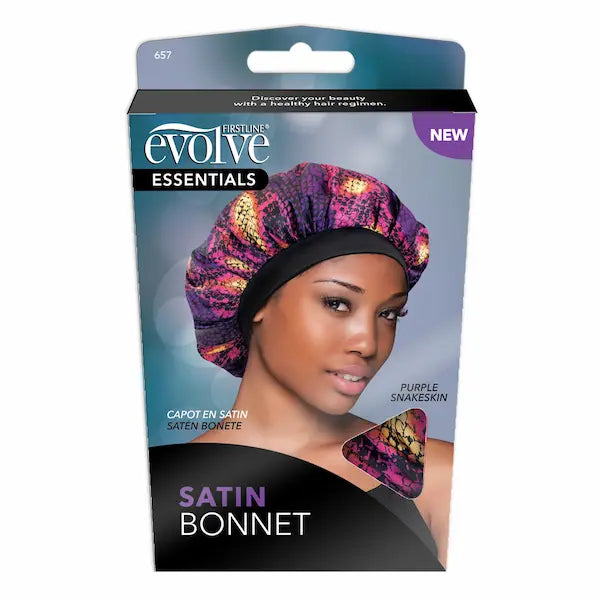 Bonnet Satin Cheveux Nuit Imprimé purple Léopard - Evolve