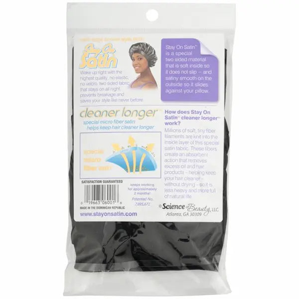 Bonnet Satin Noir aéré Cleaner Longer sur Diouda