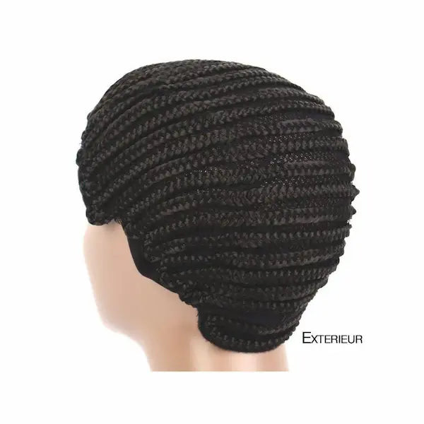 Bonnet tressé pour tissage ou crochet braids de dos