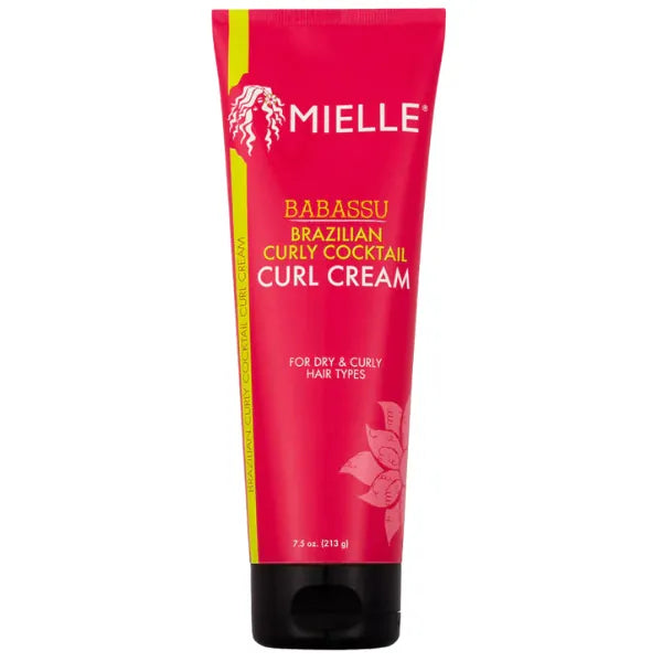 Mielle Organics Babassu Brazilian Curly Cocktail Crème Coiffante Curl Cream pour boucles et cheveux secs.