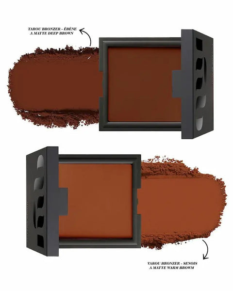 Bronzer peau noire Marena Beauté - Tarou permet de recréer les ombres naturelles du visage en réchauffant les contours avec un fini naturel.