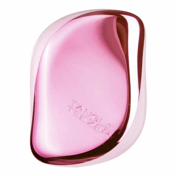 tangle teezer brosse démêlante baby pink chrome compact styler pour cheveux bouclés