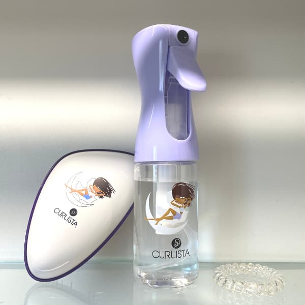 brumisateur pour cheveux bouclés à crépus, curlista