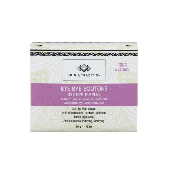 Bye Bye Boutons Soin anti acne nuit Solution Ayurvédique de Nuit - Soin & Tradition