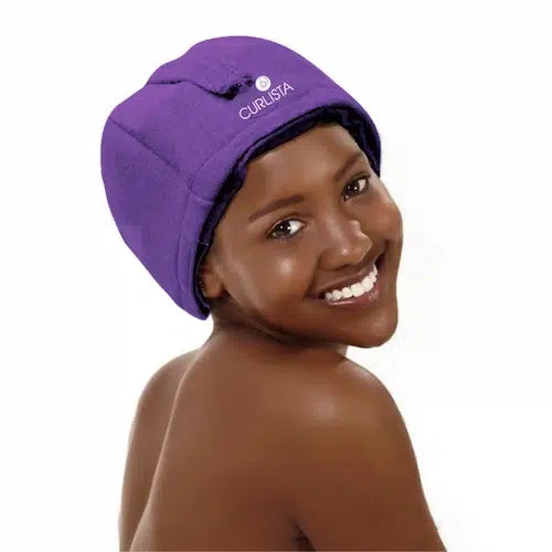 Bonnet chauffant sans fil pour soins capillaires Curlista - Violet 