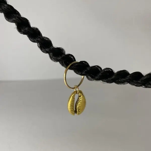 Cauri doré Bijoux de cheveux - Lot de 5 cauris