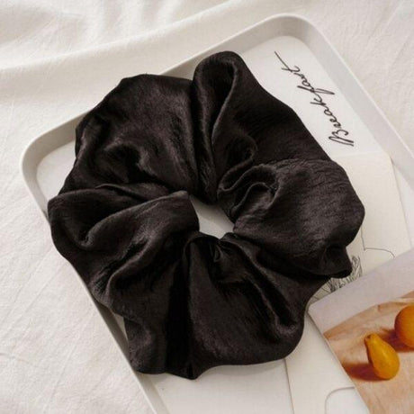 Chouchou scrunchie satin noir 