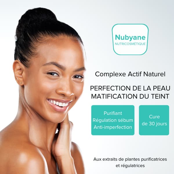 complement alimentaire peau noire naturel matifiant et anti imperfection - Nubyane
