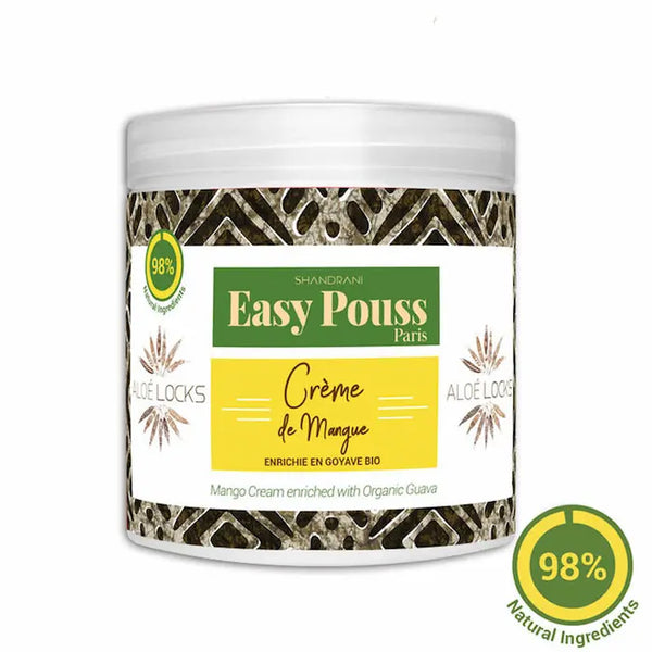 Easy Pouss - Crème de Mangue enrichie en Goyave Bio Gamme Aloe Locks pour coiffures protectrices.
