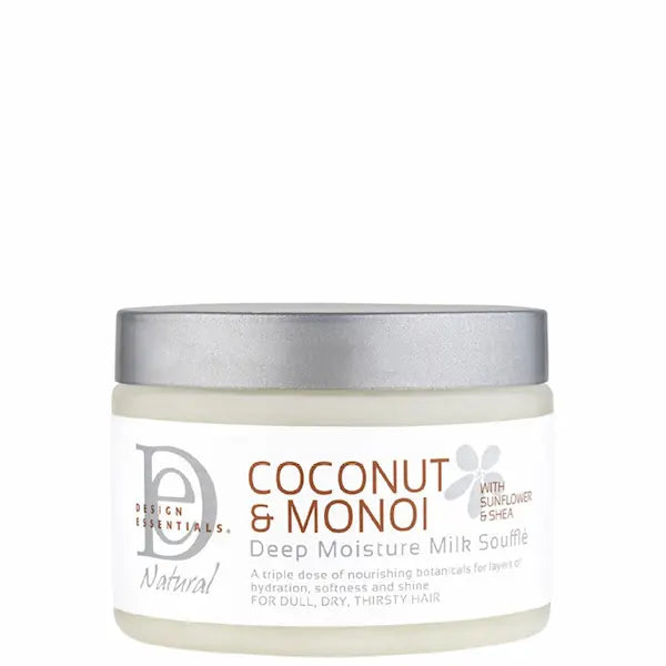Design Essentials Coconut & Monoi Crème hydratante intense Deep Moisture Milk Soufflé 340g.