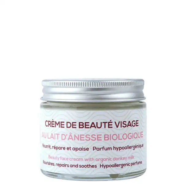  Crème soin visage au lait d’ânesse Bio  HYDRATE ET PROTÈGE – 50ml - Oléanat