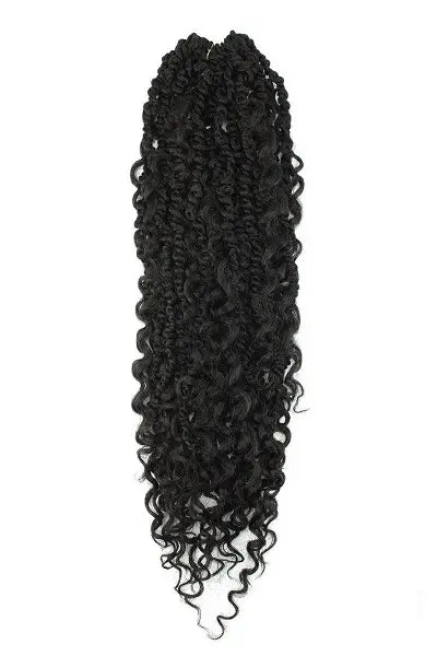 rajouts crochet braids curly ondulé naturel teinte 1B - Outré Boho Wavy Bomb Twist  