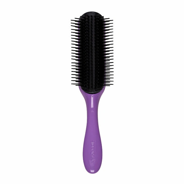 Denman Brosse démêlante D4 9 rangs African Violet Cheveux bouclés