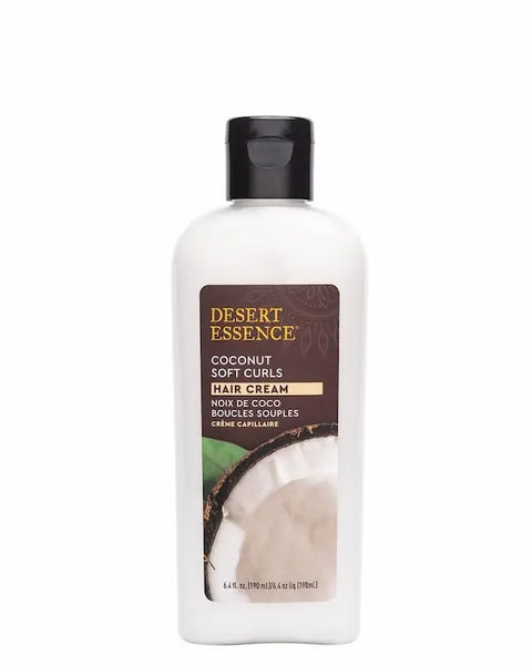 Desert Essence - Crème Capillaire sans rinçage Coconut Soft Curls Hair Cream