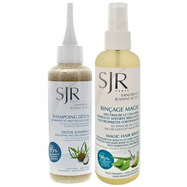 SJR Paris Duo Détox Capillaire avec Shampoing gommant et Rinçage Magic fortifiant