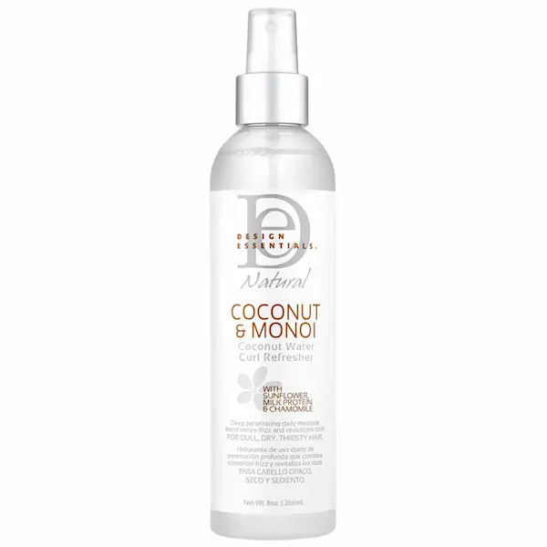 Spray hydratant & rafraichissant Coconut Water Curl Refresher de Design Essentials Coconut & Monoï 236ML