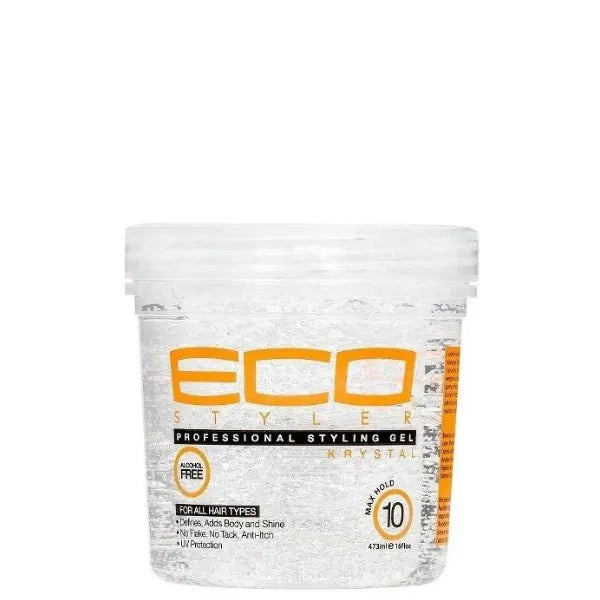 Eco Styler Gel Sans Alcool Fixation forte Cheveux ondulés, frisés, crépus, bouclés