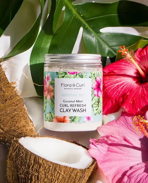 Coconut Mint Curl Refresh Clay Wash - Flora & Curl 