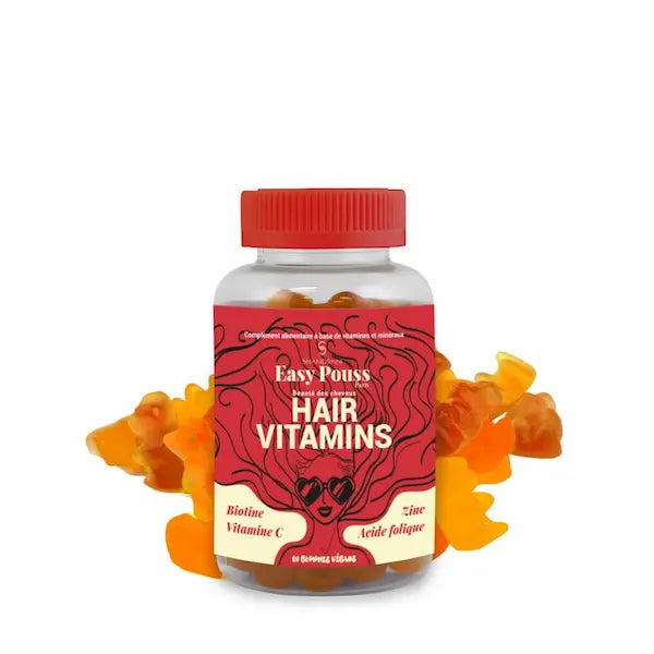  easy pouss gummies hair vitamins biotine vitamine C, Zinc et acide folique