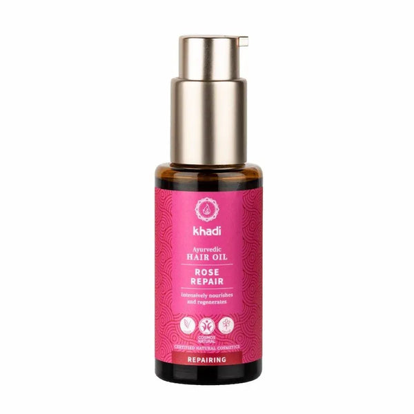 Khadi Huile capillaire Ayurvédique Rose Repair Cheveux secs