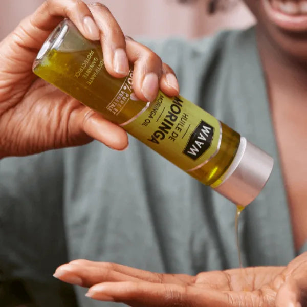 huile de moringa bio waam pour visage corps et cheveux