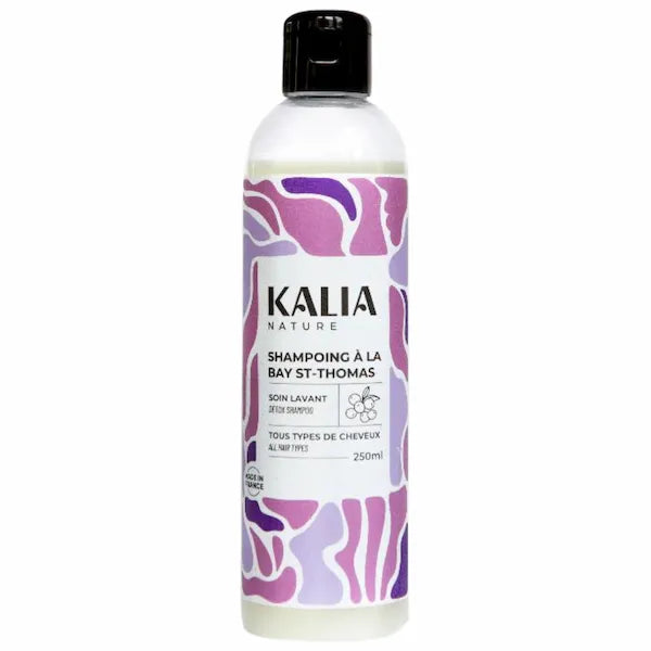 Kalia Nature Shampoing à la Bay Saint-Thomas nettoie en douceur, apaise les démangeaisons des cuirs chevelus sensibles, stimule la pousse.