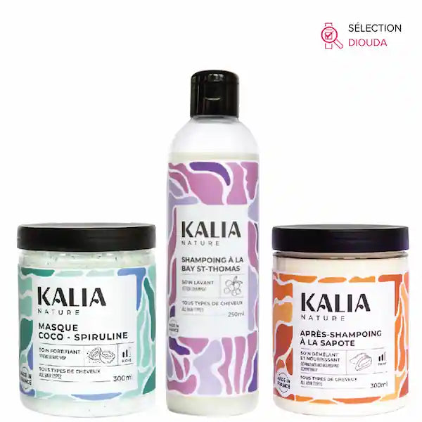 Kalia Nature Rituel détox cheveux en 3 étapes : Masque, Shampoing, Après-shampoing