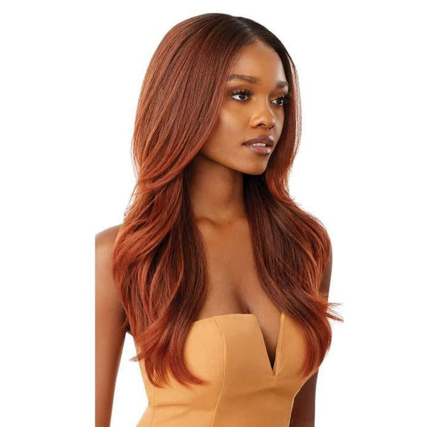Kamiyah Perruque Lace Front Wig Yaki Melted Hairline en couleur chatain DR2/Ginger Brown - Outré 