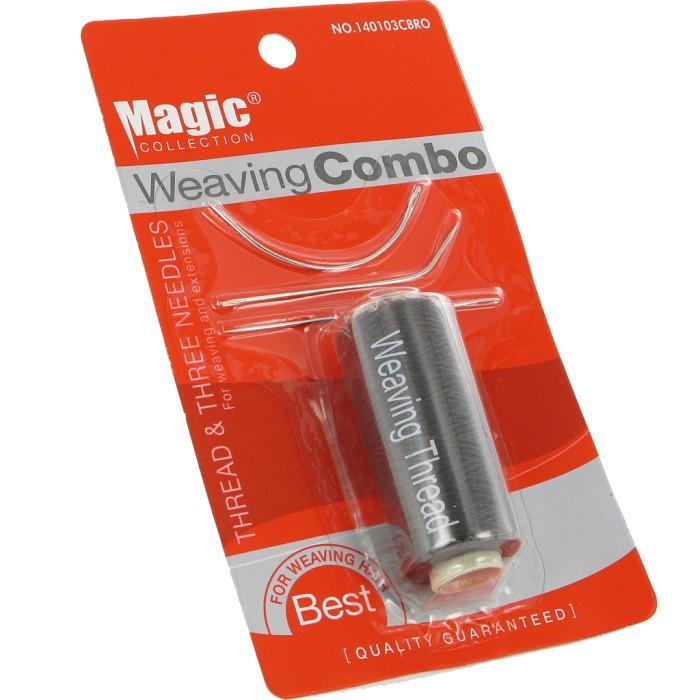Magic Collection Weaving Combo Thread & Needles Set (2-PACK, BLACK)