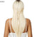 Perruque lace front wig ombré blonde tressée à l'arrière - Modèle Outré Mystique en teinte DR4/613 Blond Platine.