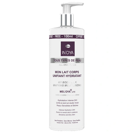 IN'OYA Lait de Corps Unifiant Hydratant Peau Noire Métissée +100ml offert!