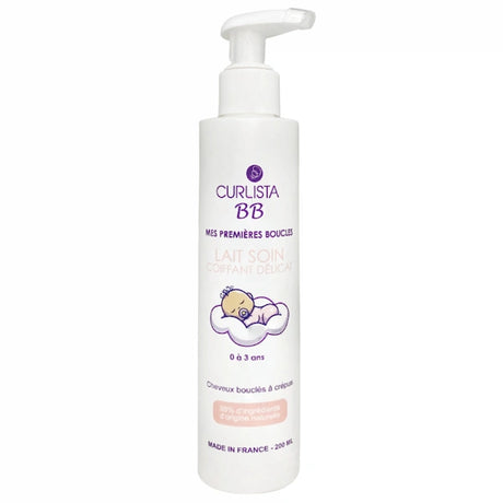 lait coiffant cheveux bébé bouclés, frisés, crépus curlista bb