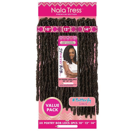 Rajouts Châtain Mèches Butterfly Bob Locs - Janet Collection 