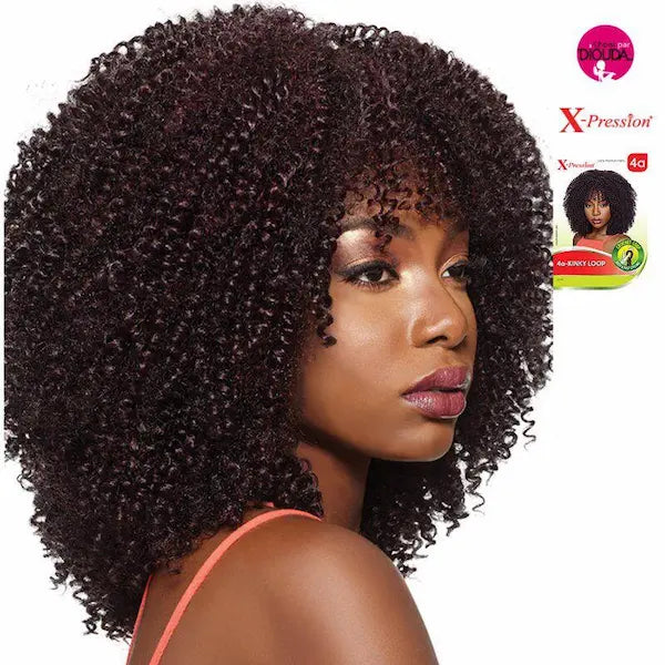 Mèches Crochet Afro Kinky X-Pression Braid 4A Kinky Loop pour coiffure volumineuse