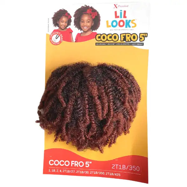 Rajouts courts Mèches Crochet Outre X-pression Lil Looks Coco Fro 2 T1B/350
