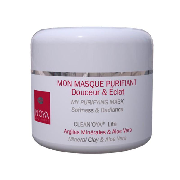 Le Masque Purifiant 'Douceur & Éclat' d'IN'OYA est un soin purificateur de pores qui ravive l’éclat naturel de la peau.