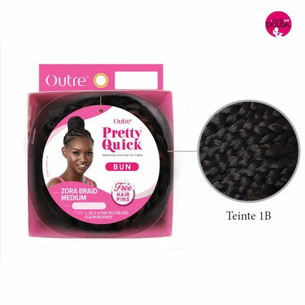 Outré chignon bun tresse africaine Zora Braid Medium