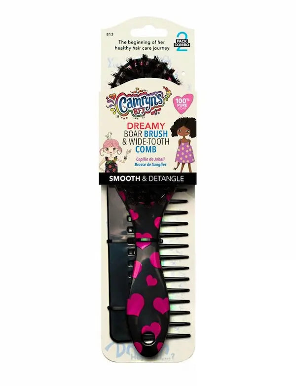 Duo Peigne à dent larges et Brosse Enfant Camryn's BFF 