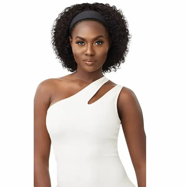 Perruque Bandeau Bouclée Cheveux Humains - Outré Boho Jerry 