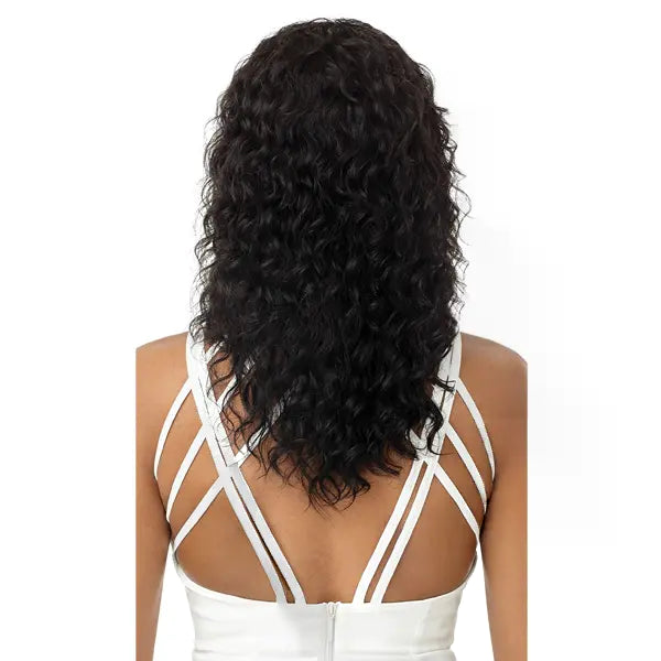 Perruque Bandeau Bouclée Cheveux Humains - Outré Loose Deep de dos