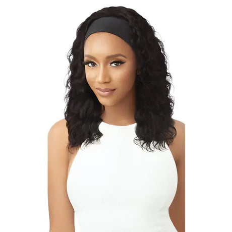 Perruque Bandeau Cheveux Naturels - Outré Loose Deep 20 pouces. Wet & Wavy se porte bouclée ou lisse.