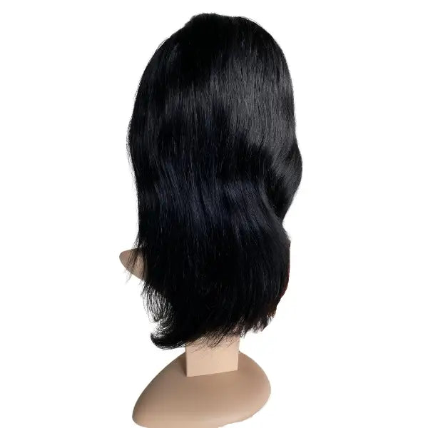Perruque bandeau cheveux naturels ondulée mi-longue en natural black Outré