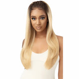 Perruque Blonde Lisse Lace Front 13X4 HD Transparent couleur DR4 Golden Honey Blonde Outre Hair