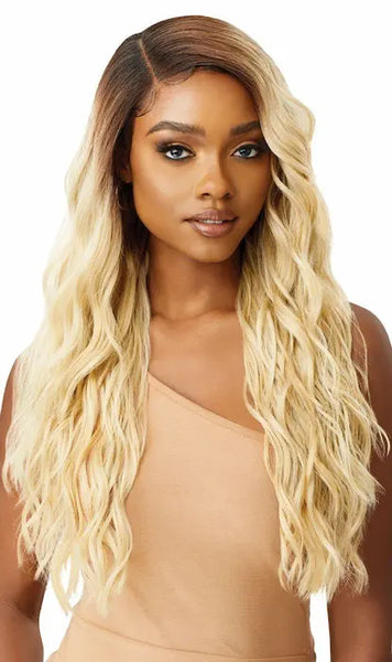 Perruque Longue Blonde Ondulée Lace Front Wig Melted Hairline - Outré Ria